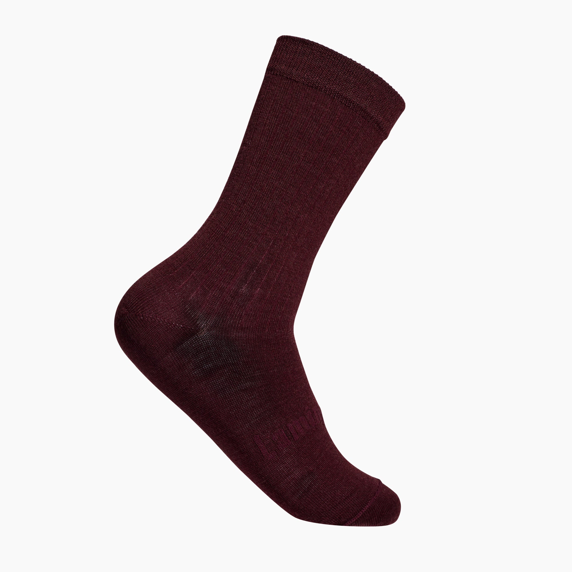 Maroon mens merino wool crew socks by Lamington NZ