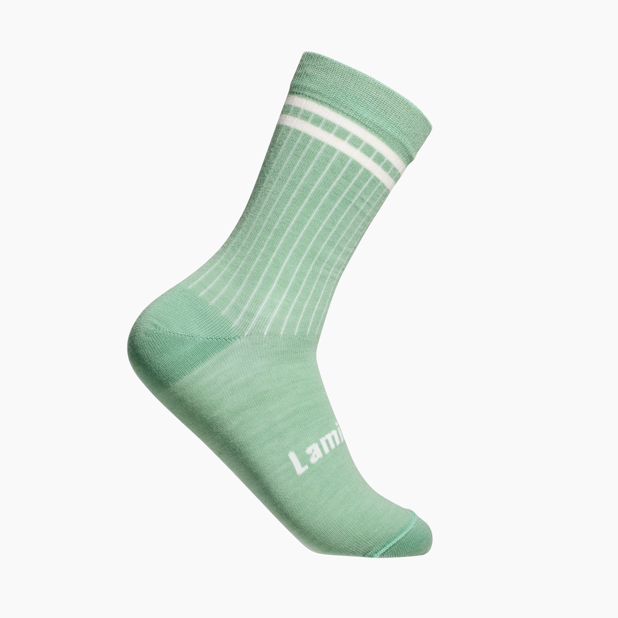 Mens merino wool crew socks light green by Lamington NZ