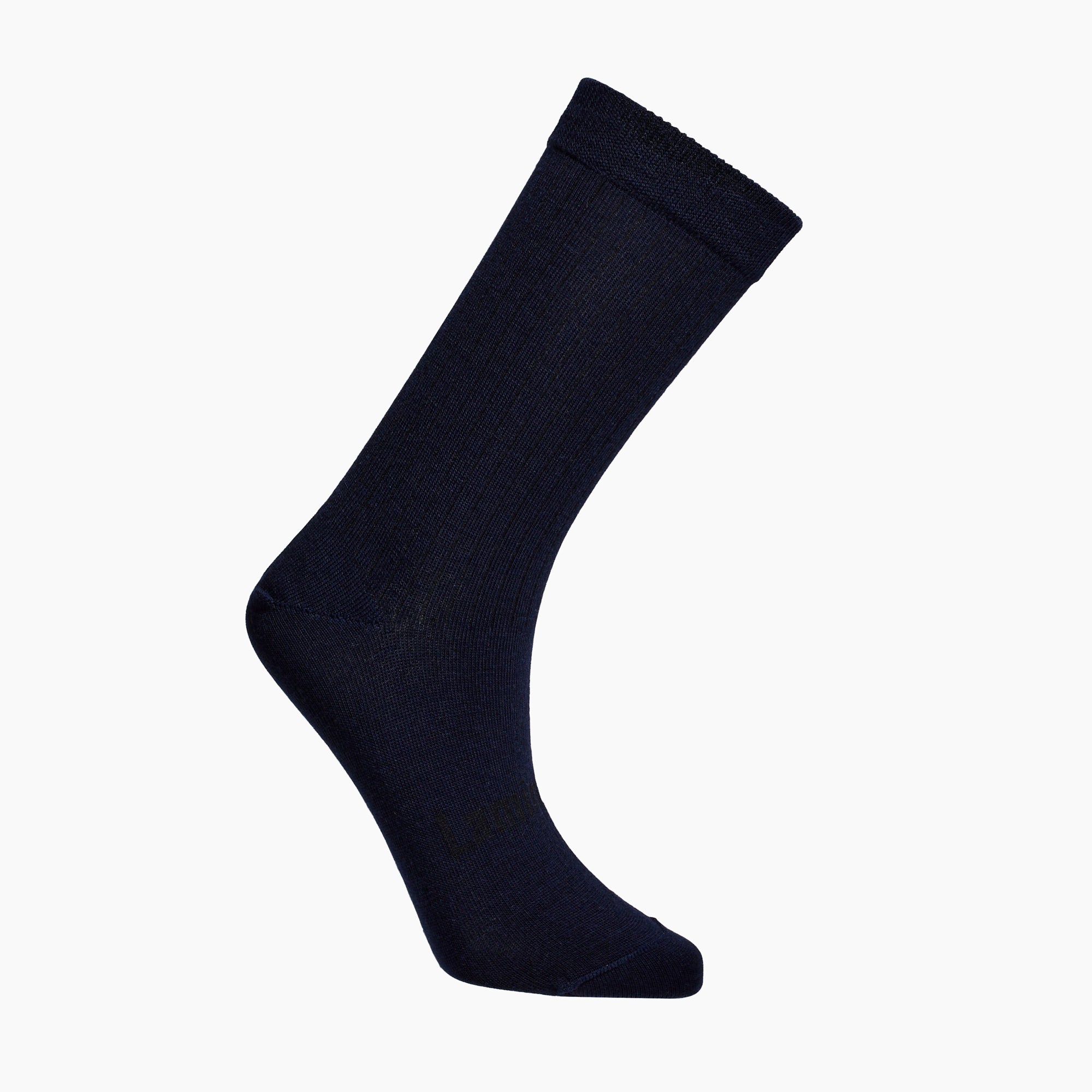 Navy rib merino wool crew socks for children by Lamington NZ