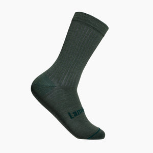 Mens merino wool crew socks Green by Lamington NZ