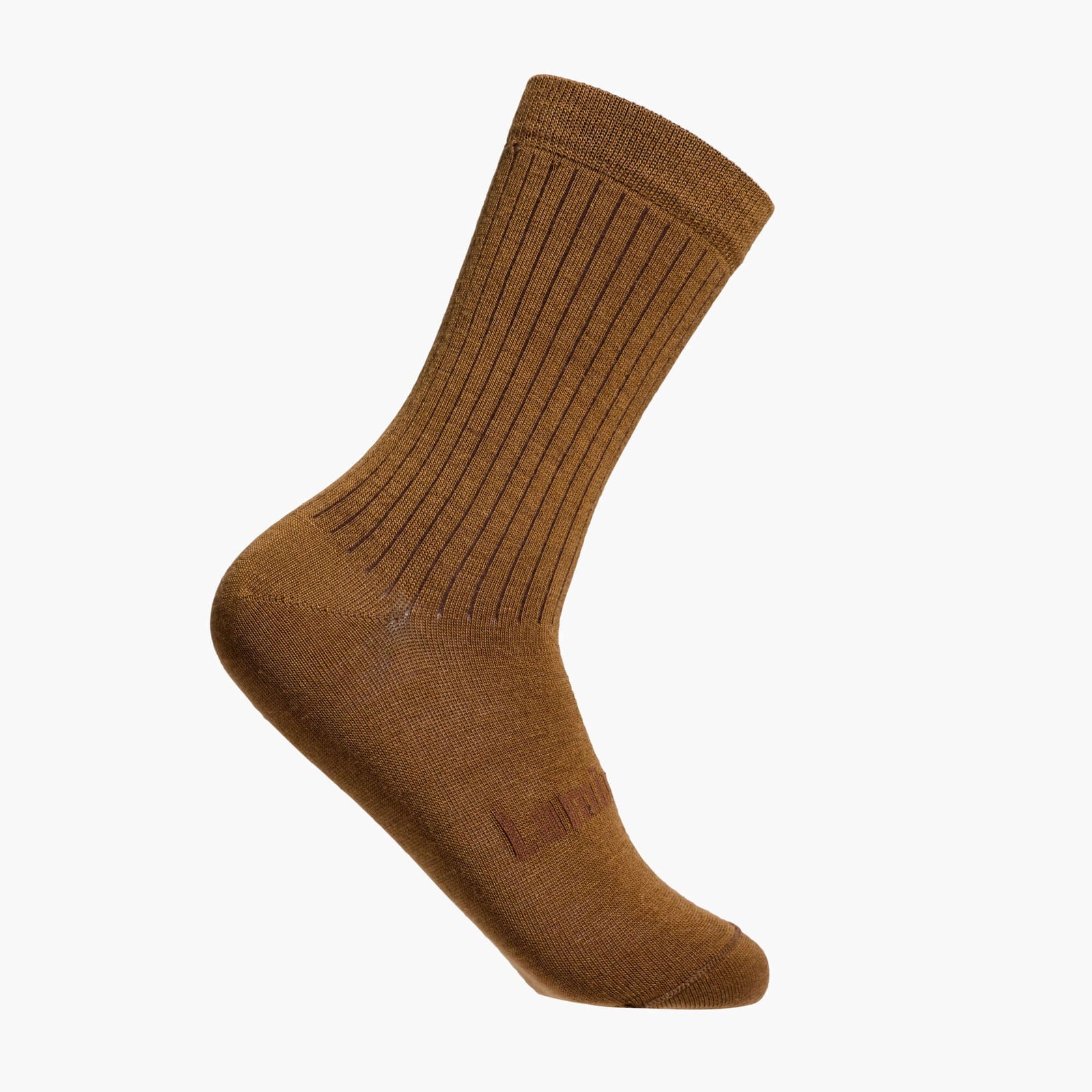 Mens merino wool crew socks brown rib by Lamington NZ
