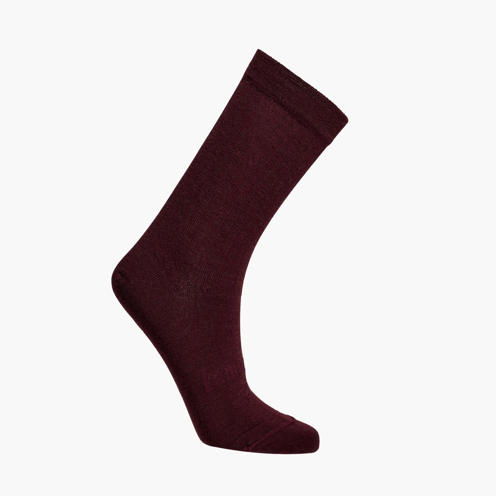 Merino Wool Crew Socks | WOMAN | Fig - burgundy ribbed crew socks for women