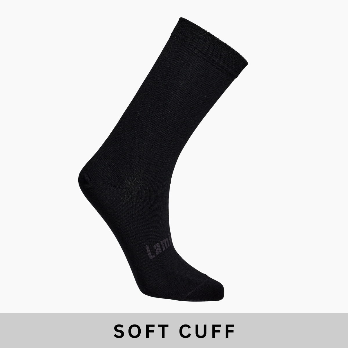 Black merino wool comfort socks with soft cuff for woman NZ