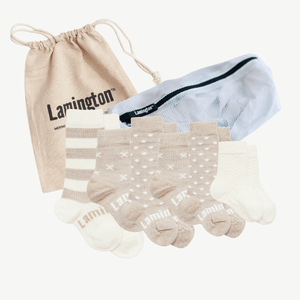 baby shower merino sock set nz oatmeal