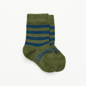 merino wool crew baby socks nz green blue