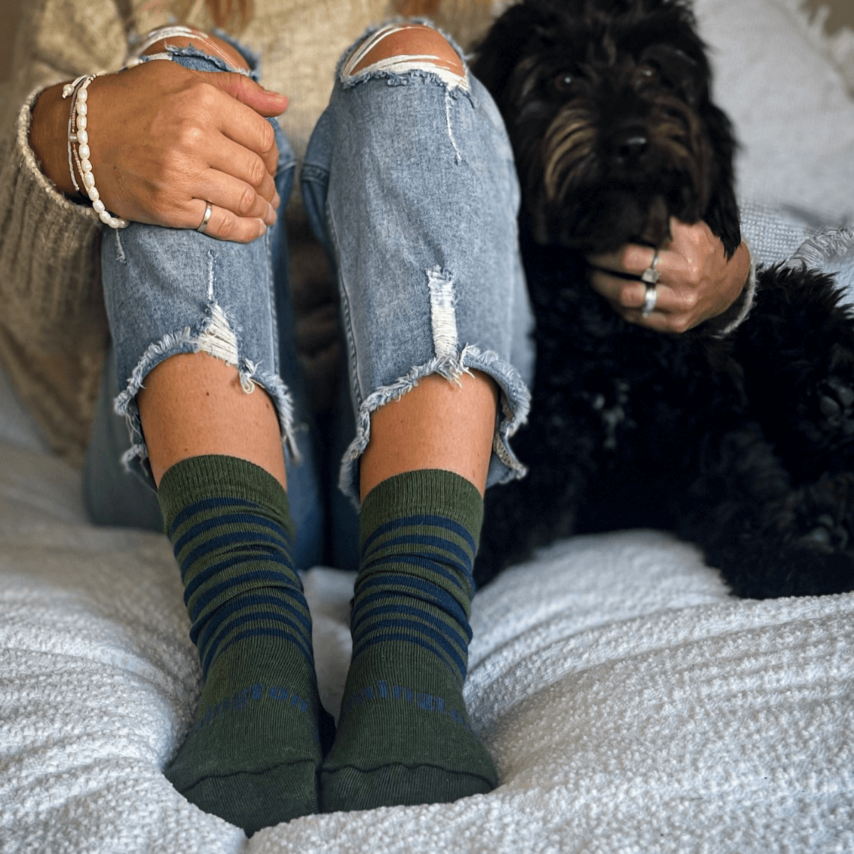 merino wool crew socks green man aus