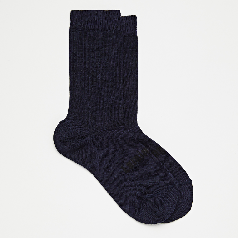 merino wool crew socks man rib navy nz school